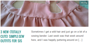 LINK 3 new {totally cute} simple-sew outfits for sis