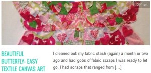 LINK Beautiful Butterfly Easy Textile Canvas Art