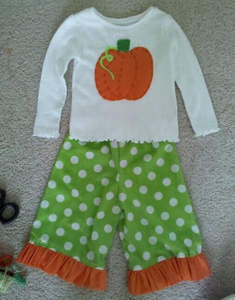 05 DIY pumpkin shirt ruffle pants