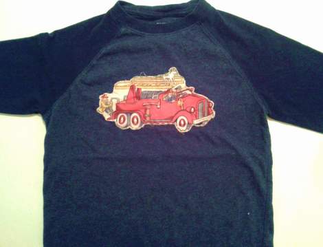 firetruck shirt DIY applique