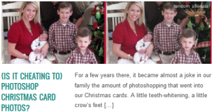LINK {is it cheating to} photoshop Christmas Card photos