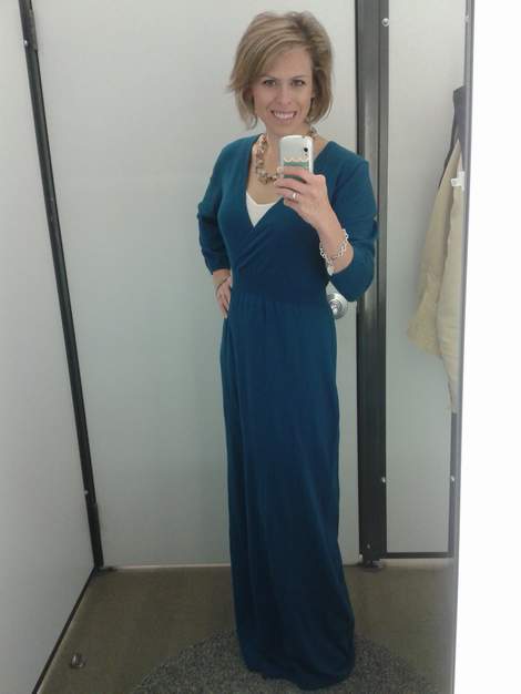 01 teal dress makeover before