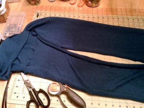 04 teal dress makeover cut off fabric