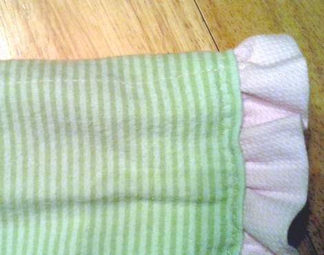 05 swaddle to pillowcase upcycle side sew