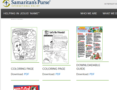 Operation Christmas Child printables