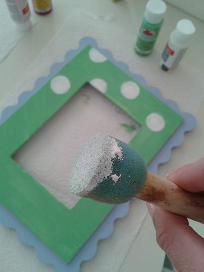 polka dot frame makeover 06