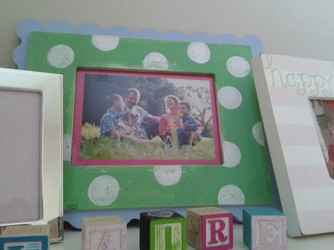 polka dot frame makeover 07'
