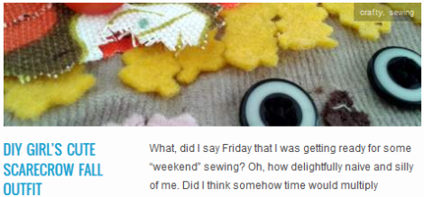 LINK diy girl's cute scarecrow fall outfit