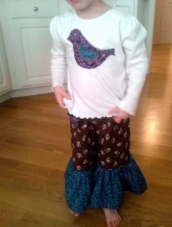 bird shirt ruffle pants 06