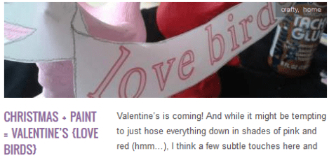 LINK Christmas Paint Valentine’s {love birds}