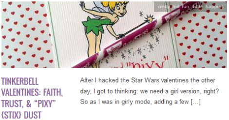 LINK Tinkerbell Valentines Faith, Trust, & Pixy {Stix} Dust