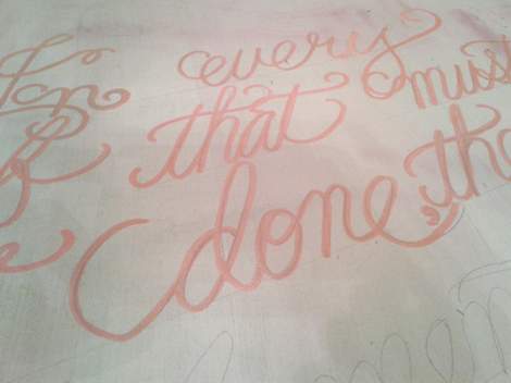 Mary Poppins DIY chalk art canvas 02