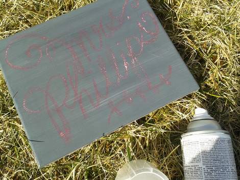 Mary Poppins DIY chalk art canvas 08