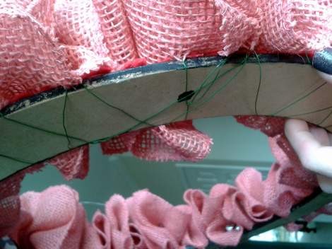 pink burlap wreath 08