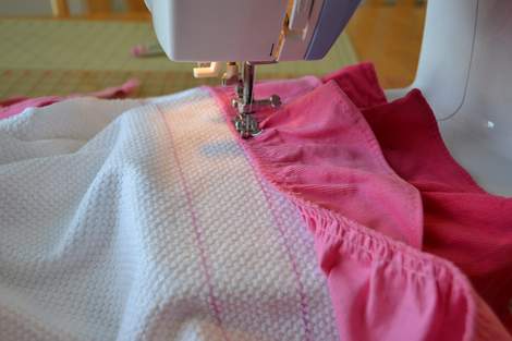 Valentine's Day ombre pink ruffle towel 10