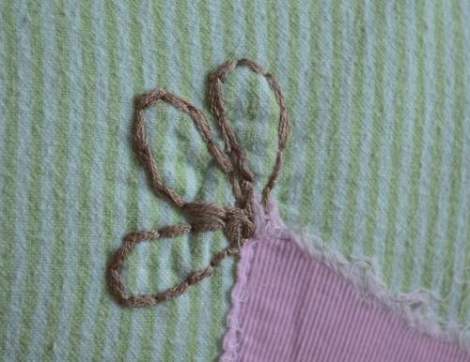 bird embroidered pillow 19'