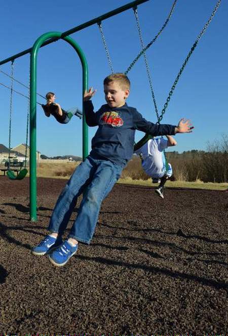 jumping off swings lil bro jumping