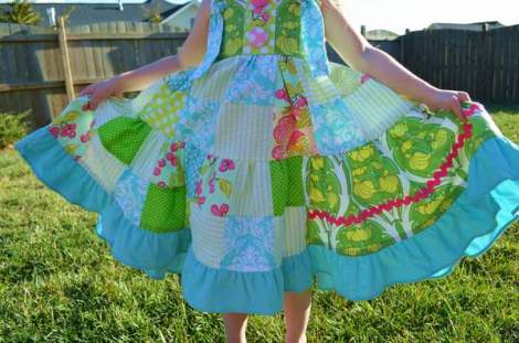 patchwork twirl dress 28