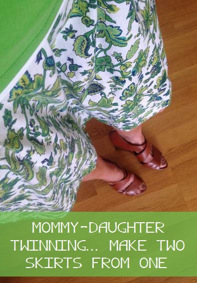 green skirt twinning refashion upcycle tutorial