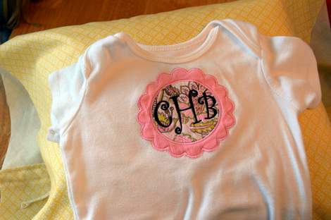 onesie pillowcase monogram applique 02
