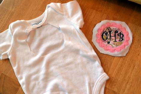 onesie pillowcase monogram applique 04