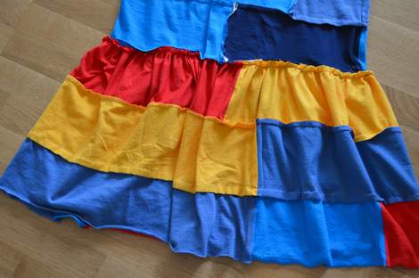 VBS shirt refashion t-shirt quilt patchwork maxi dress 12