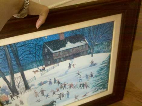 01 foyer painting frame makeover before