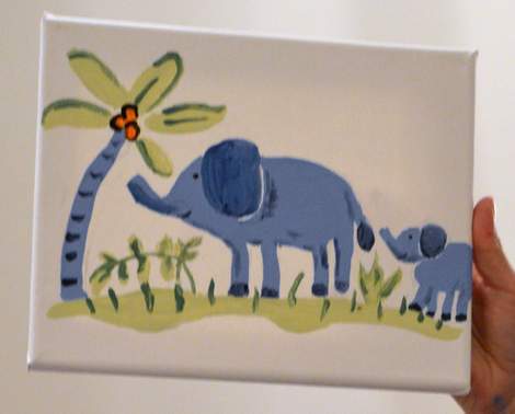 09 neighborhood moms craft night painting elephant