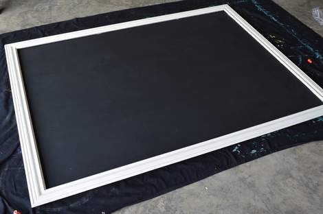 DIY framed mega magnetic chalkboard 20