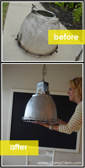 holophane industrial light fixture before and after