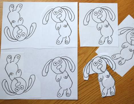 11 Knuffle Bunny template copies