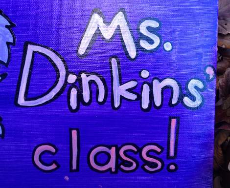 Clifford cleo dinkins teacher name board sign 02