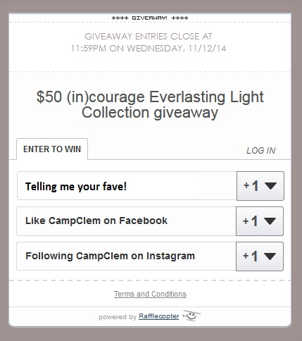 everlasting light collection rafflecopter giveaway
