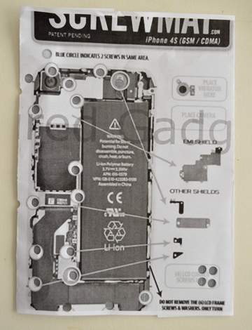iPhone 4s cracked screen fix like a boss 09 screw mat