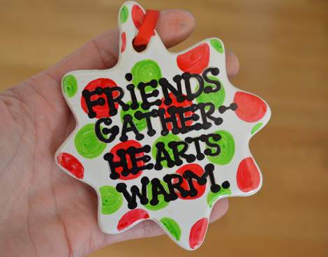 09 DIY handpainted ceramic Christmas ornament