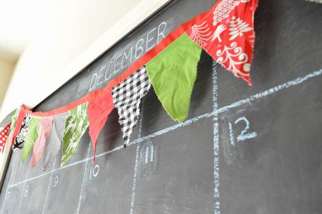 simple DIY Christmas pennant 02