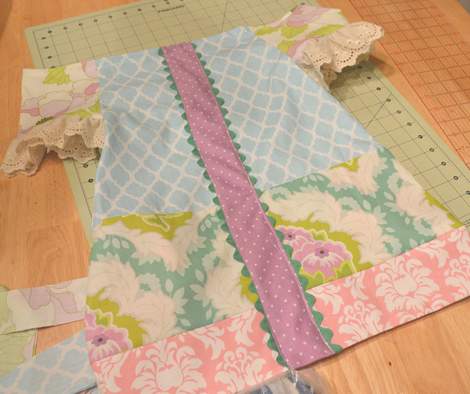 mixed prints spring peasant dress 09