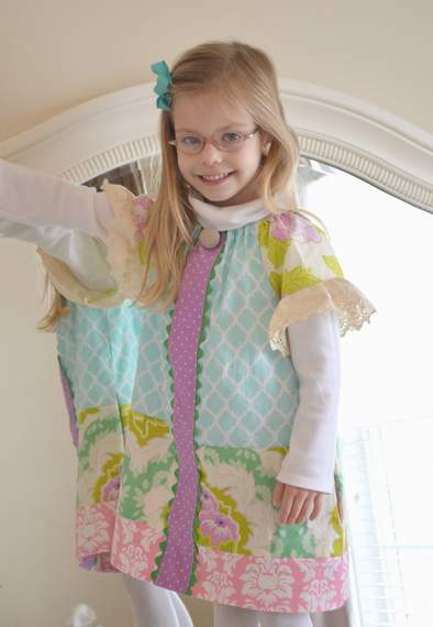 mixed prints spring peasant dress 15