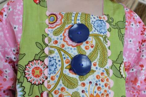 mixed prints square neck dress 08